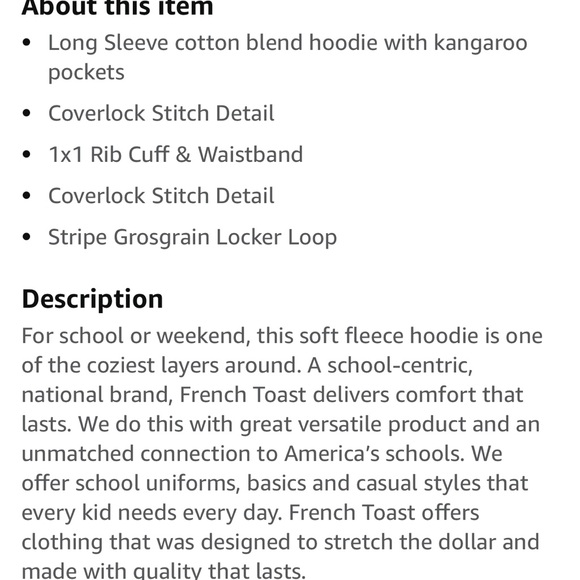 Girls French Toast Zip up jacket - Picture 5 of 5